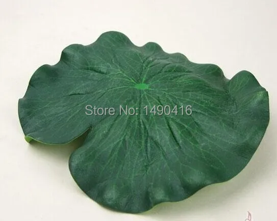 2pcs 40cm=11inch  Artificial Lotus Leaf with Stem Water Lily For DIY Garden Pool Decoration dance props