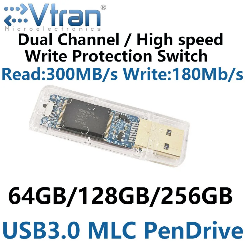 USB3.0 64G 12G 256G MLC USB3.0 защиты записи покрытия флэш-диск IS903 MLC флэш-накопитель прозрачный SLC диск metalcase читать Write210MB/s