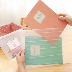 Carpeta de archivos A4 de PVC transparente Kawaii, organizador de documentos de escritorio, bolsa para oficina, escuela, estuche de almacenamiento de lápices, suministros de papelería