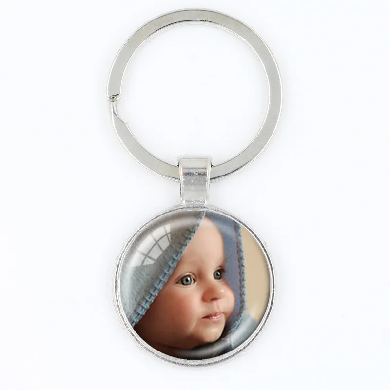 Personalized Photo Key Chain Ring Custom Photo of Your Baby Child Mom Dad Grandparent Loved One Gift for Family Member Gift