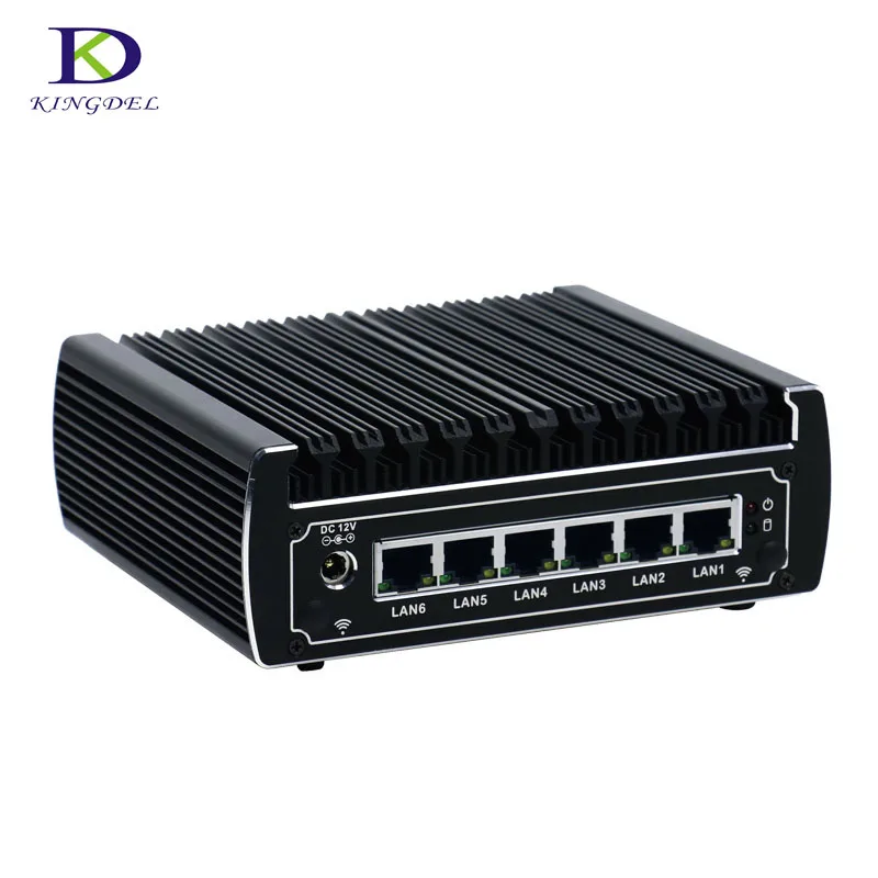 Firewall Mini PC mit intel core i3 7100U i5 7200U pfsense FANLESS mini-Computer hdmi Com 6 * lan router Mini Pc celeron 3865U PC