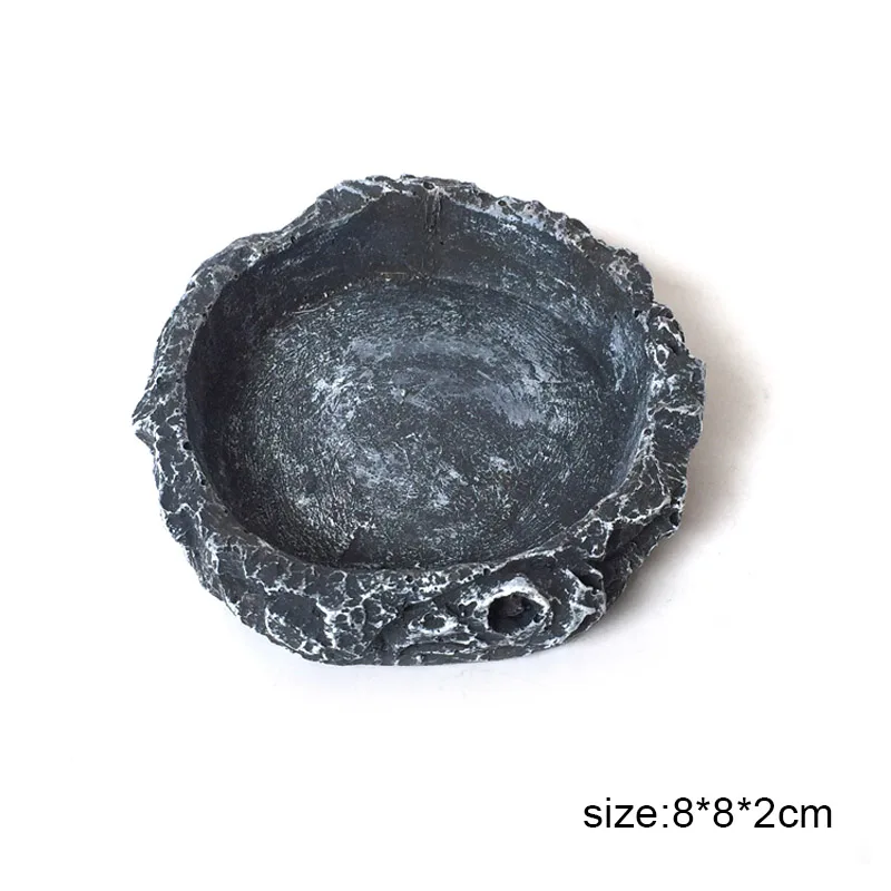 Crawler Pet Feeder Bowl Basin Resin Non-toxic Food Water Pot Reptile Turtle Tortoise Scorpion Lizard Crabs Pets Supplies