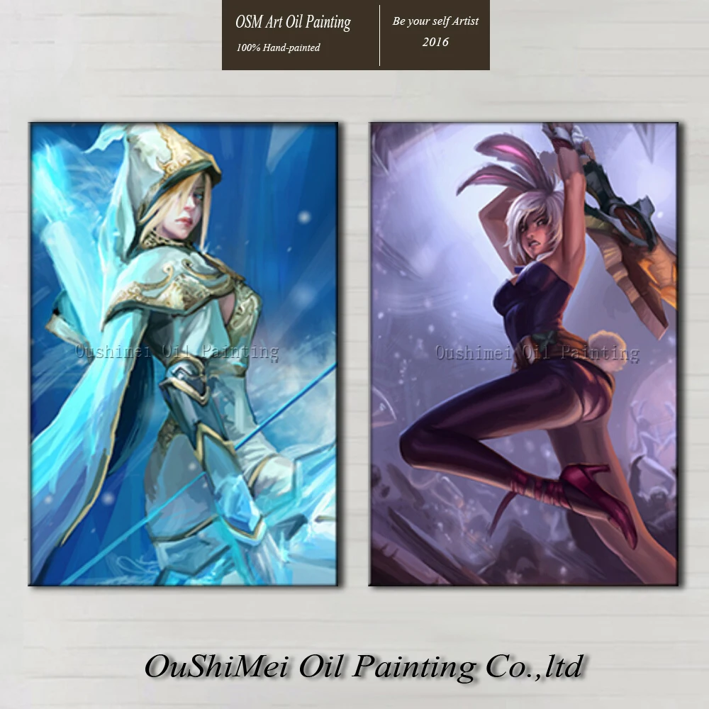 

Professional Artist Hand-painted High Quality League of Legends Oil Painting On Canvas Hot Game Cartoon LOL Oil Painting