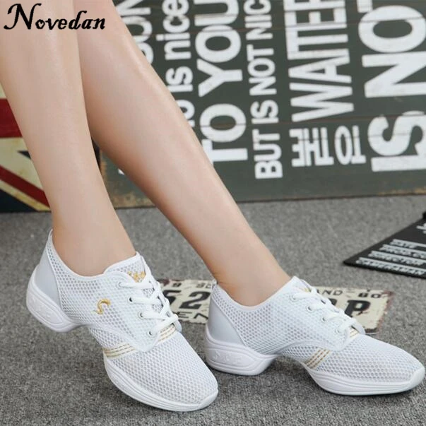 Musim panas Putih Wanita Olahraga Sneakers Sepatu Womens Sneakers Sepatu Tari Tari Hip Hop Jazz Sneakers Untuk Wanita Gadis