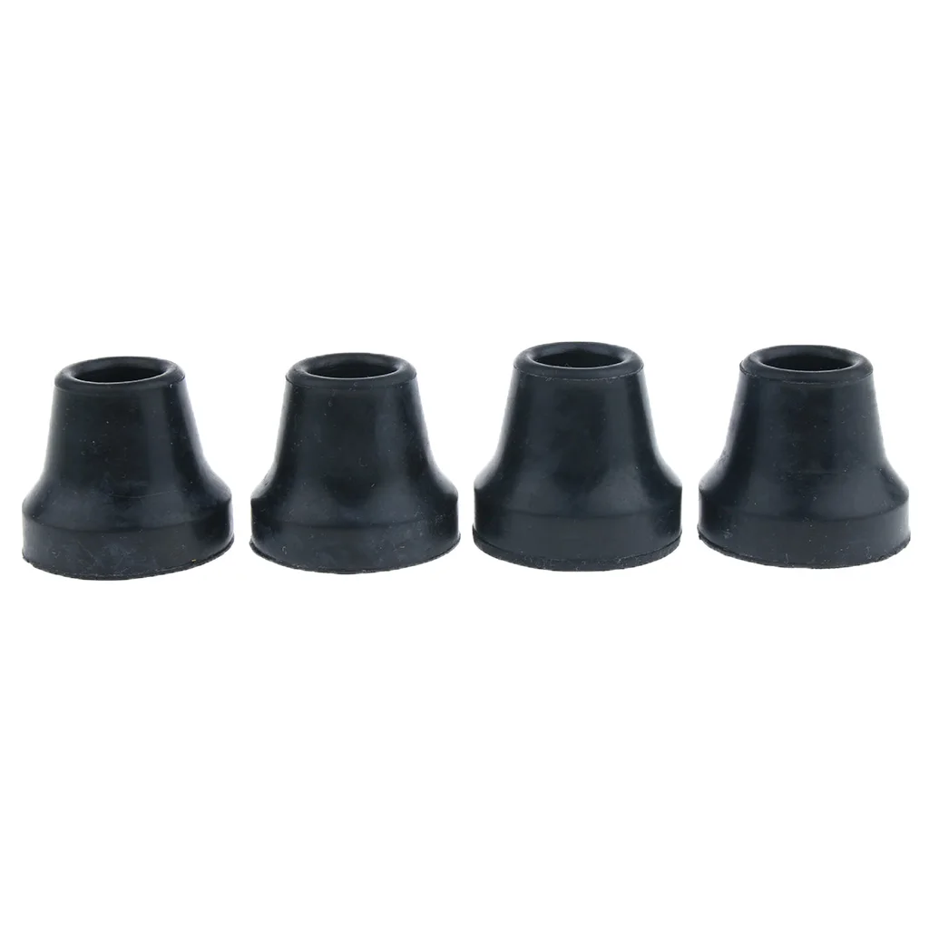 4pcs 5/8 inch 16mm Safety Soft Replacement Rubber Tip Cane Walking Stick Crutches Mobility Aid for Stability