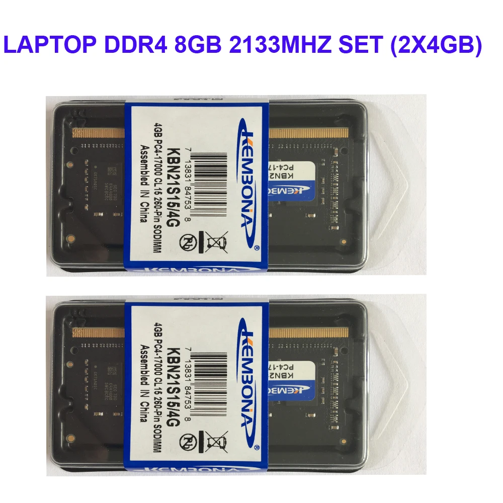 Kembona LAPTOP DDR4 8GB KIT(2X4GB) RAM Memory 2133mhz 2666mhz Memoria 260-pin SODIMM RAM Stick free shipping