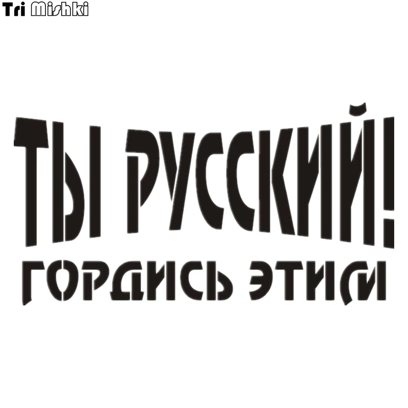 Tri Mishki HZX036 12*22.5cm 1-4 pieces car sticker you are Russian! be proud of it auto car stickers