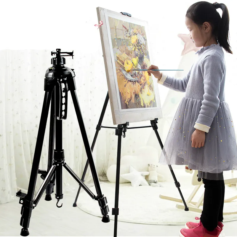 

Marie's Easel Art Caballete De Pintura Aluminium Alloy Artist Oil Sketch Paint Easel Stand Portable Drawing Easel Art Supplies