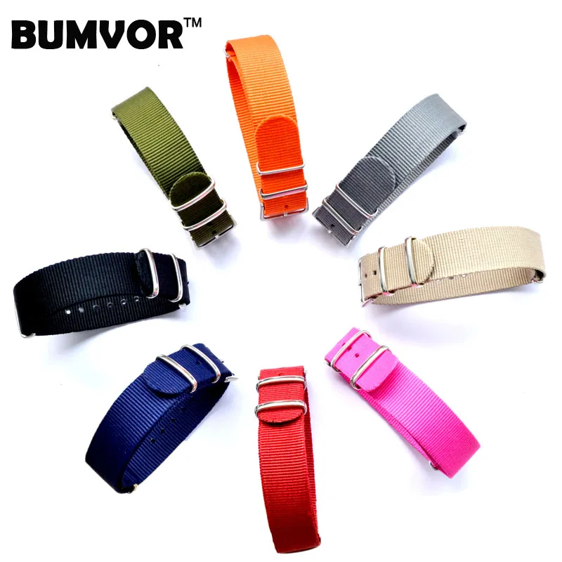 16 18 20 22 24mm Multiple Colors Nylon Military Watch Strap Army Sport Link Bracelet wrist watchband Accessories