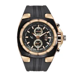 Montre militaire V6 pour hommes, marque de luxe, mode Sport, bracelet en Silicone, horloge saat reloj hombre