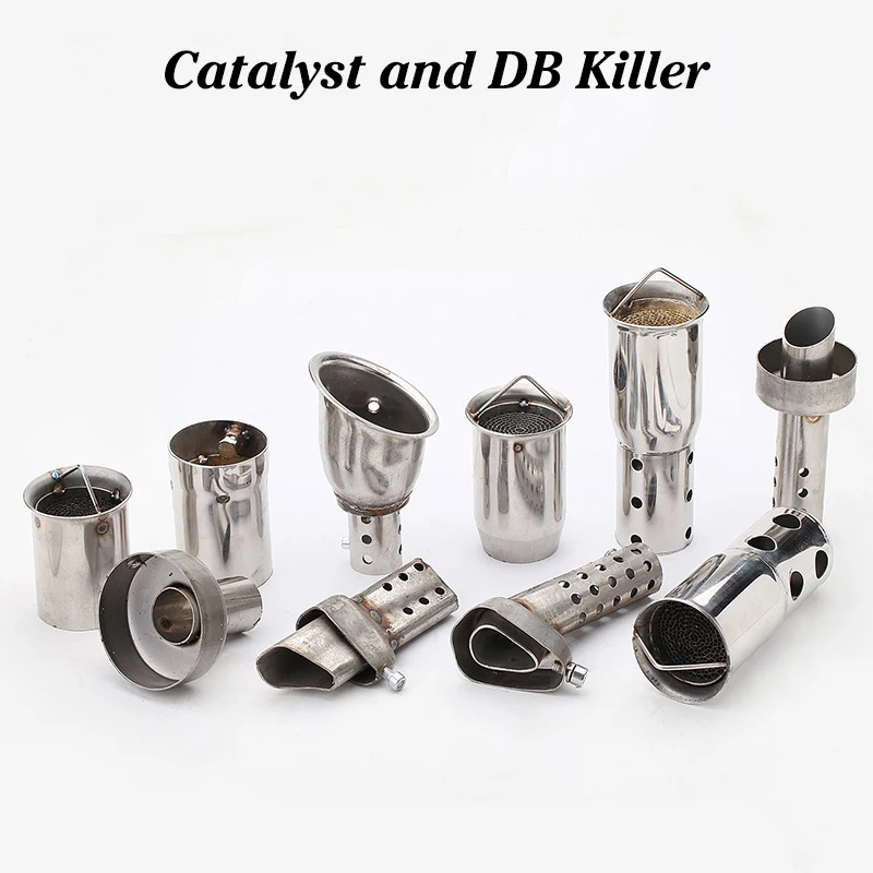 Universal 48MM 51MM 60MM Front Mid End Catalyst DB Killer for Motorcycle Exhaust Muffler Silencer Noise Sound