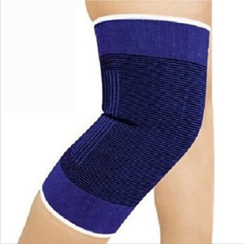 1 pair Sport Brace Elastic Muscle Support Compression Sleeve Sport Pain Relief Blue Outdoor Kneepad Men Women Muscle Support