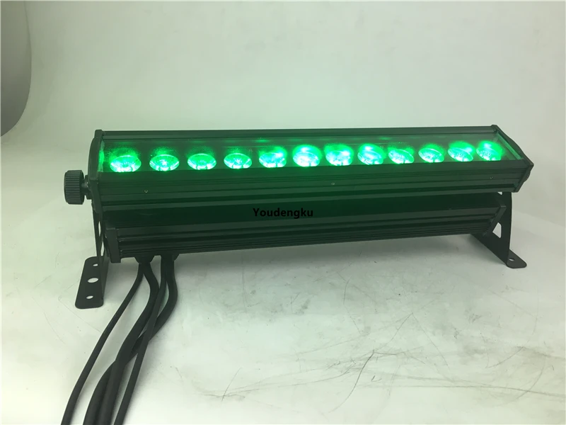 4pcs outdoor 58cm long 12PC LED Up light Wall Washer 12*10w 4i1n rgbw outdoor linear led wall washer light