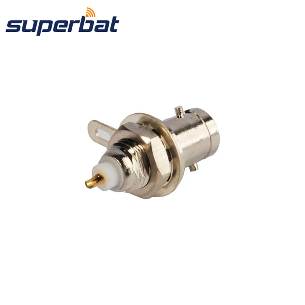 Superbat Mini-BNC Panel Mount Female with Nut Bulkhead and Solder up RF Coaxial Connector