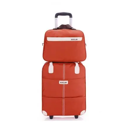 Women Travel luggage Bag  wheels travel Trolley Bag Suitcase Travel Rolling Bag with Handbag Baggage Rolling Travel wheeled bag