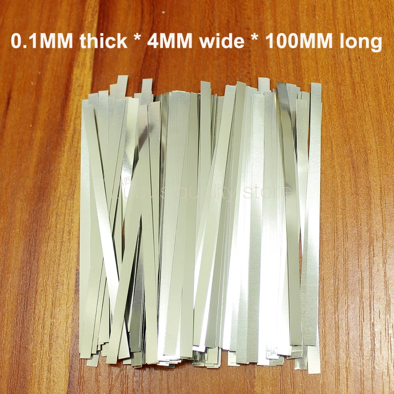 

100g/bag Spot welding battery connection nickel plate 18650 battery nickel plated steel strip 0.1MM thickness *4MM wide