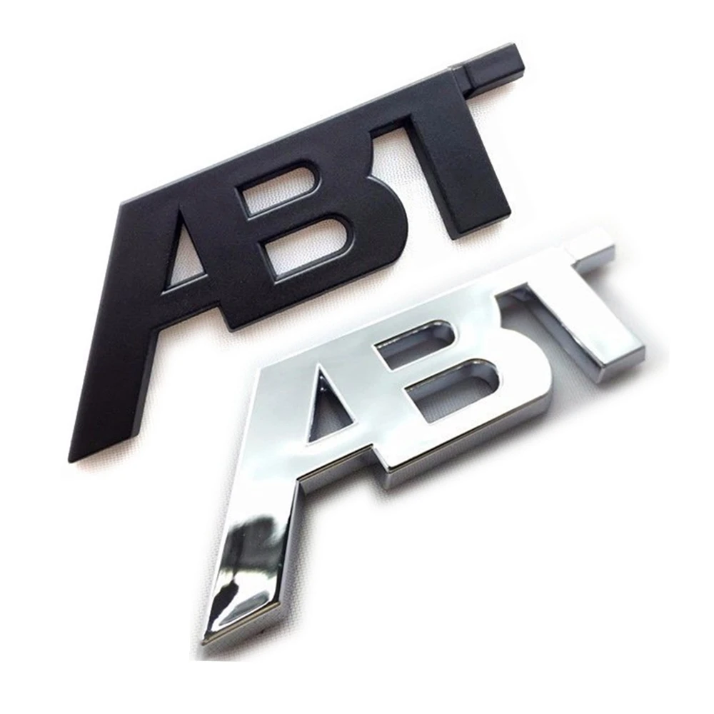 

1Pcs ABT Chrome Matte Glossy Black Racing Sticker Emblem Badge Car Auto Body Side Rear Trunk Lid Fit For VW Audi S6 S8 A6 A8