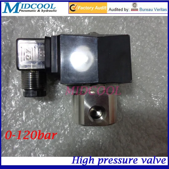 Stainless steel high pressure solenoid valve 1/8