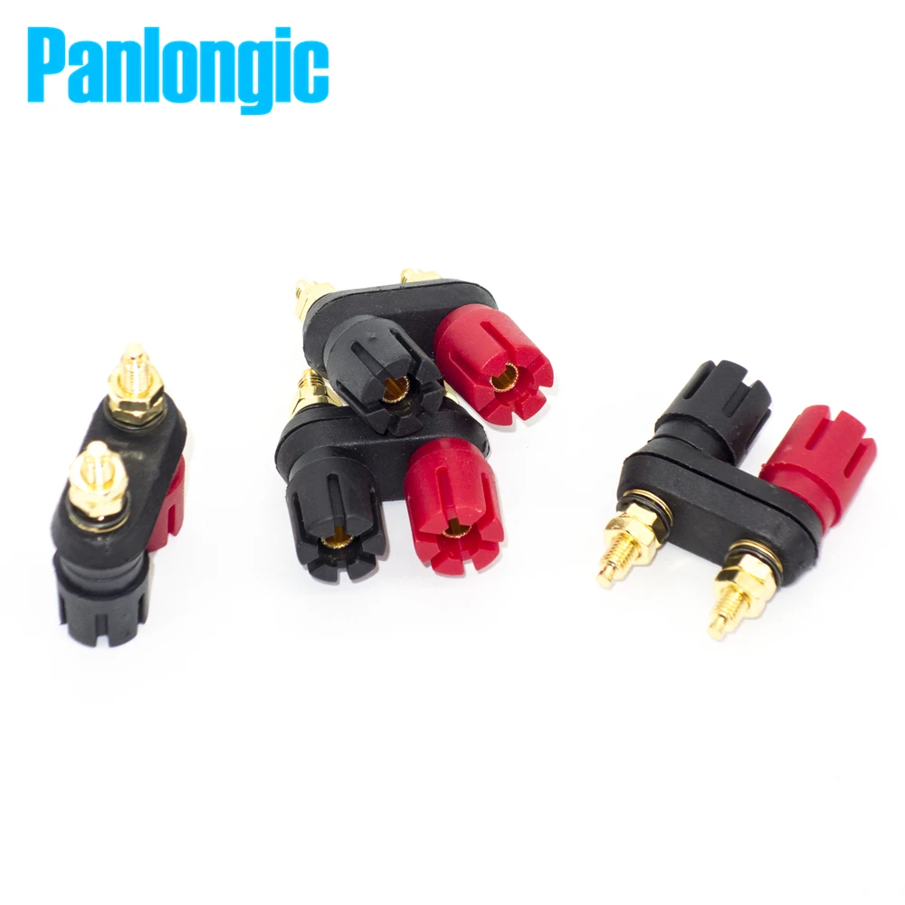 100 pcs Dual Female Banana Plug Terminal Binding Post for Speaker Amplifier Free Shipping