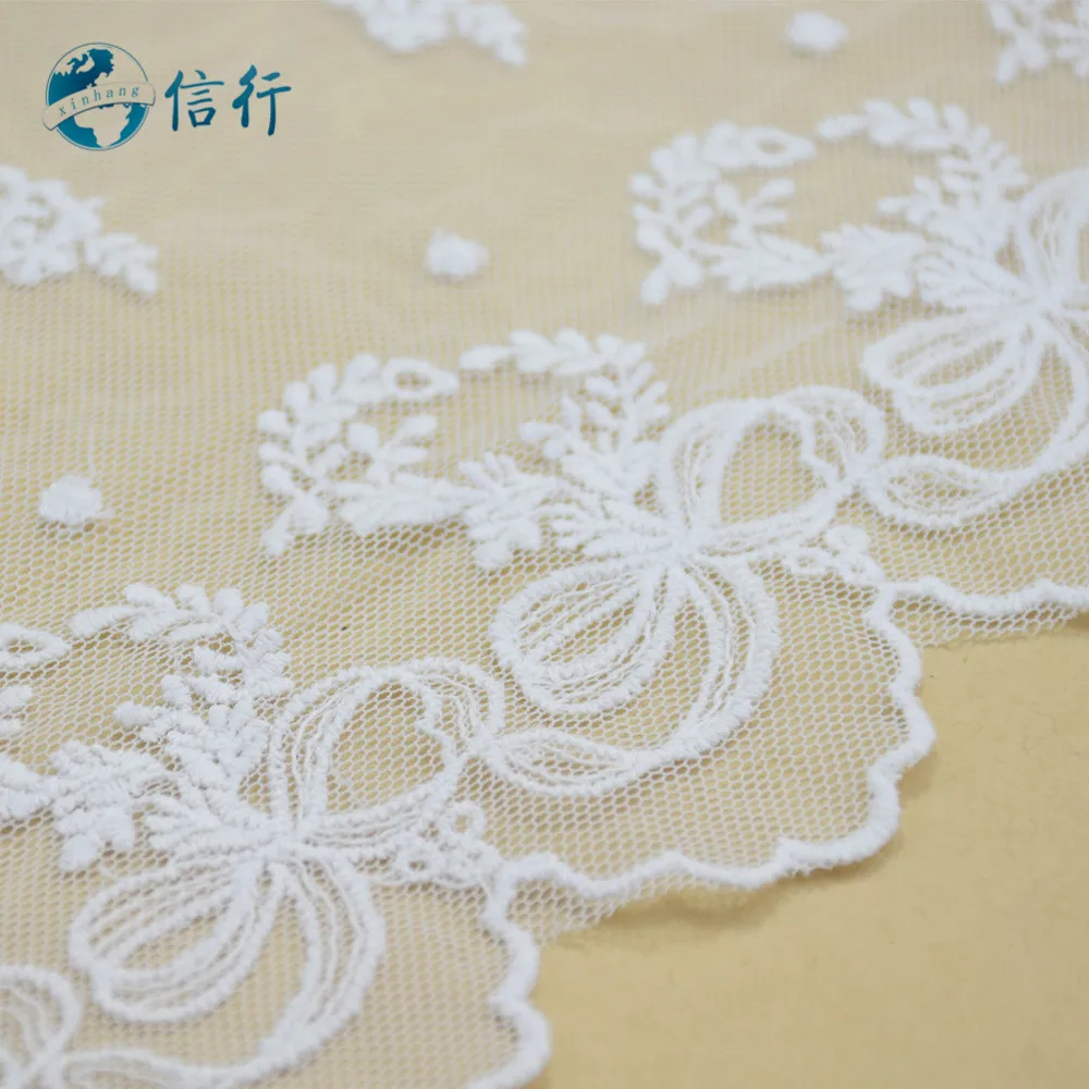 18cm Width Cotton Embroid Lace Sewing Ribbon Guipure Trims Fabric Warp Knitting DIY Weddint Dress Garment Accessories#3587