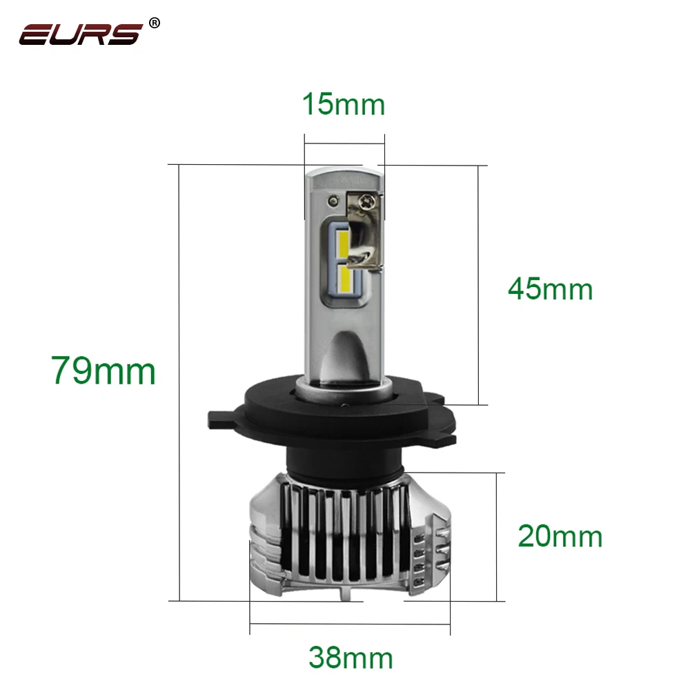 EURS P12 Led Headlight bulb H4 H7 led H11/H8/H9 H13 Car Led Headlights 9005 9006 D1 D3 PSX24W  90W 13000LM Fog Light Lamps Bulbs image 5