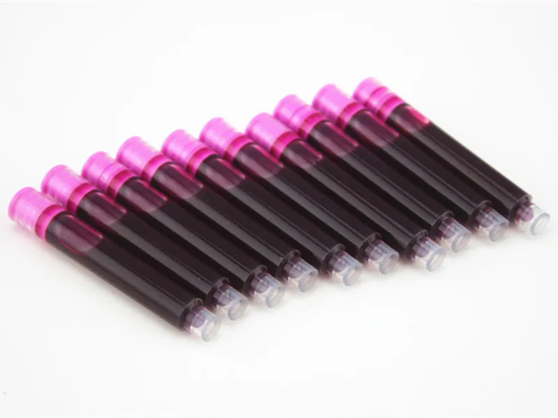 30 PCS Disposable Pink Fountain Pen Ink Cartridge Refills Length Fountain Pen Ink Cartridge Refills caliber 3MM