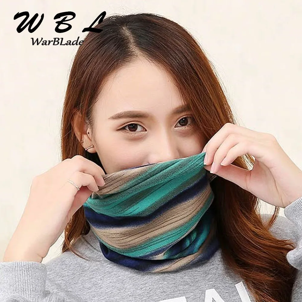 Fashion Spring Women\'s Hat Turban Autumn Winter Warm Headdress Caps Colorful Striped Scarf Sport Sunscreen Beanies Accessories