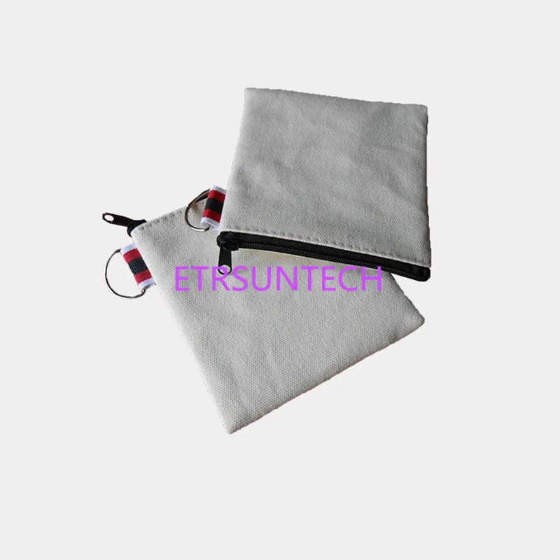 

300pcs/lot blank canvas zipper pouches cotton cosmetic Bags makeup bags Cotton canvas coin purse