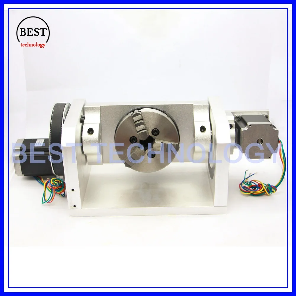 100mm CNC 4th Axis 5th Axis CNC dividing head/Rotation Axis/A axis kit Nema23 for Mini CNC router/engraver woodworking  machine