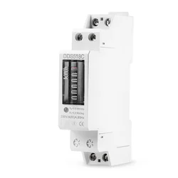 Household Electronic Din Rail Single Phase Electricity Power Consumption Wattmeter Energy Meter kWh Counter 32A 220V 230VAC 50Hz