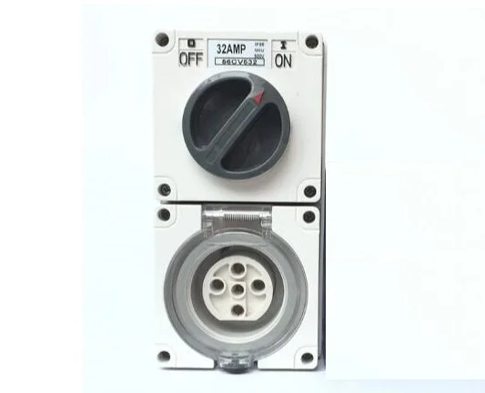 Free Shipping Socket 56CV520 56CV532 56CV540 56CV550 5 Pins Outdoor Yard Wall Power Socket Receptacle Outlet Weatherproof