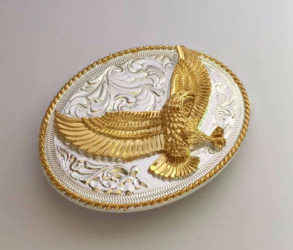 Flying Eagle Floral Flower Western Cowgirl Cowboy Belt Buckle