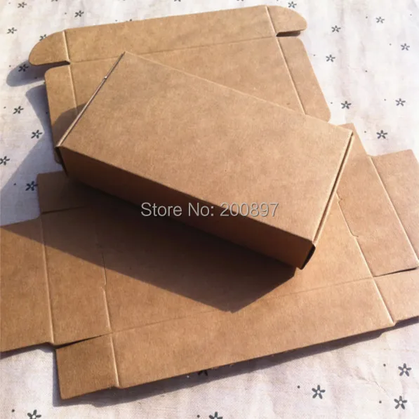 350gsm Kraft paper rectangle box 110x60x22mm handmade gift packing box for candy 50pcs lot