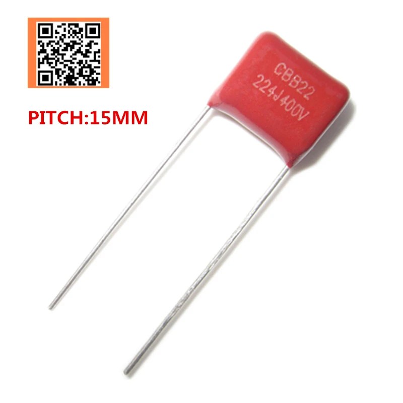 10pcs 400V 0.1UF 100NF 10mm 104J 0.22UF 220NF 224J 15mm 0.27UF 270NF 274J Pitch 10mm 400V 5% CBB Polypropylene film capacitor