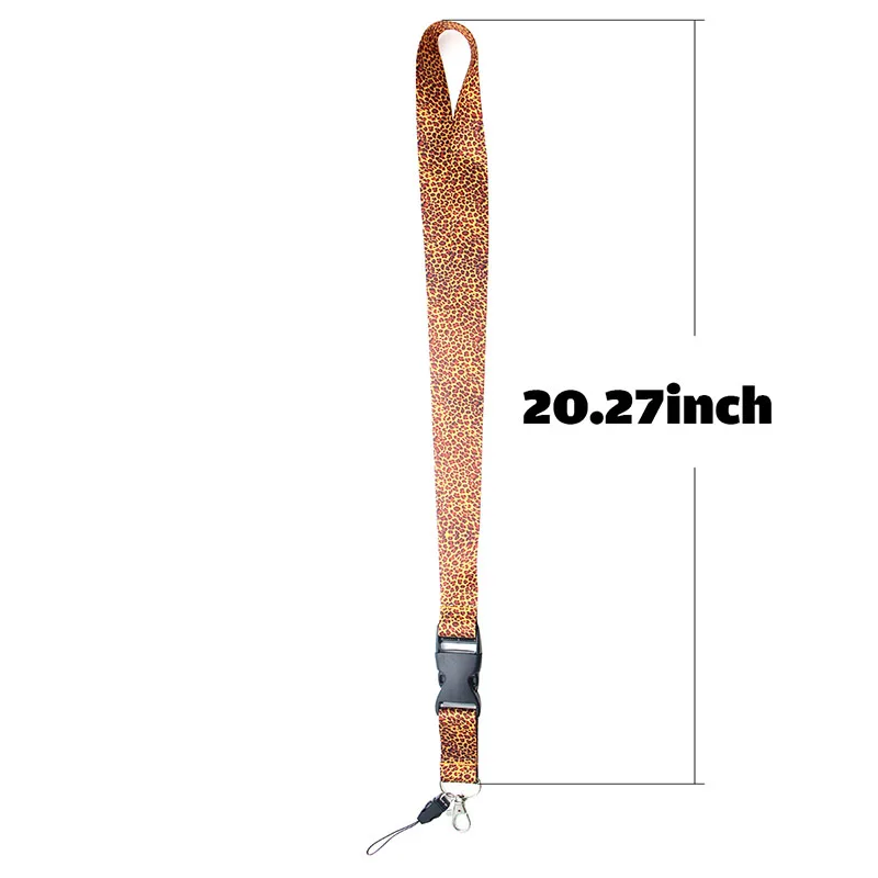 R74 Ransitute Leopard Print Mobile Phone Straps Neck Lanyards For Keys ID Card Mobile Phone USB Holder Hang Rope Webbing