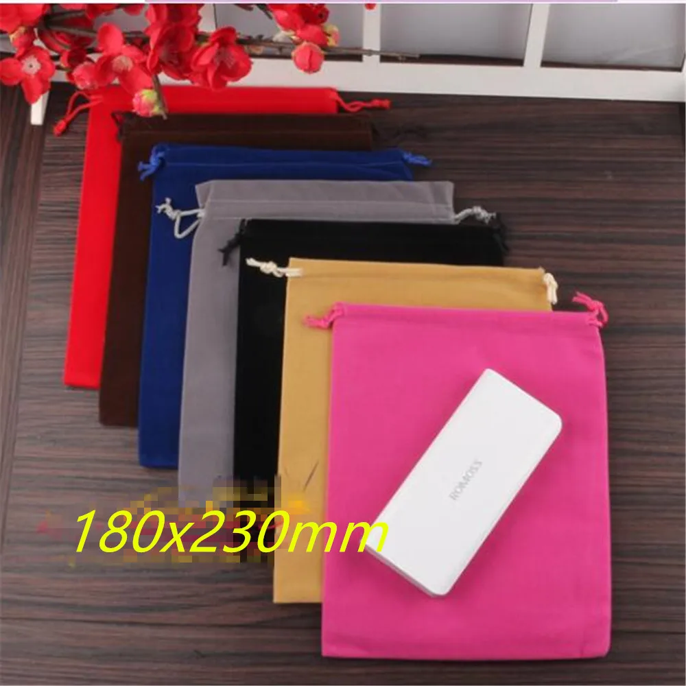 

2016 New Cheap 180x230mm Velvet Drawstring Pouch Bag/Jewelry Bag,Christmas Wedding Gift Bags & Pouches Free Shipping