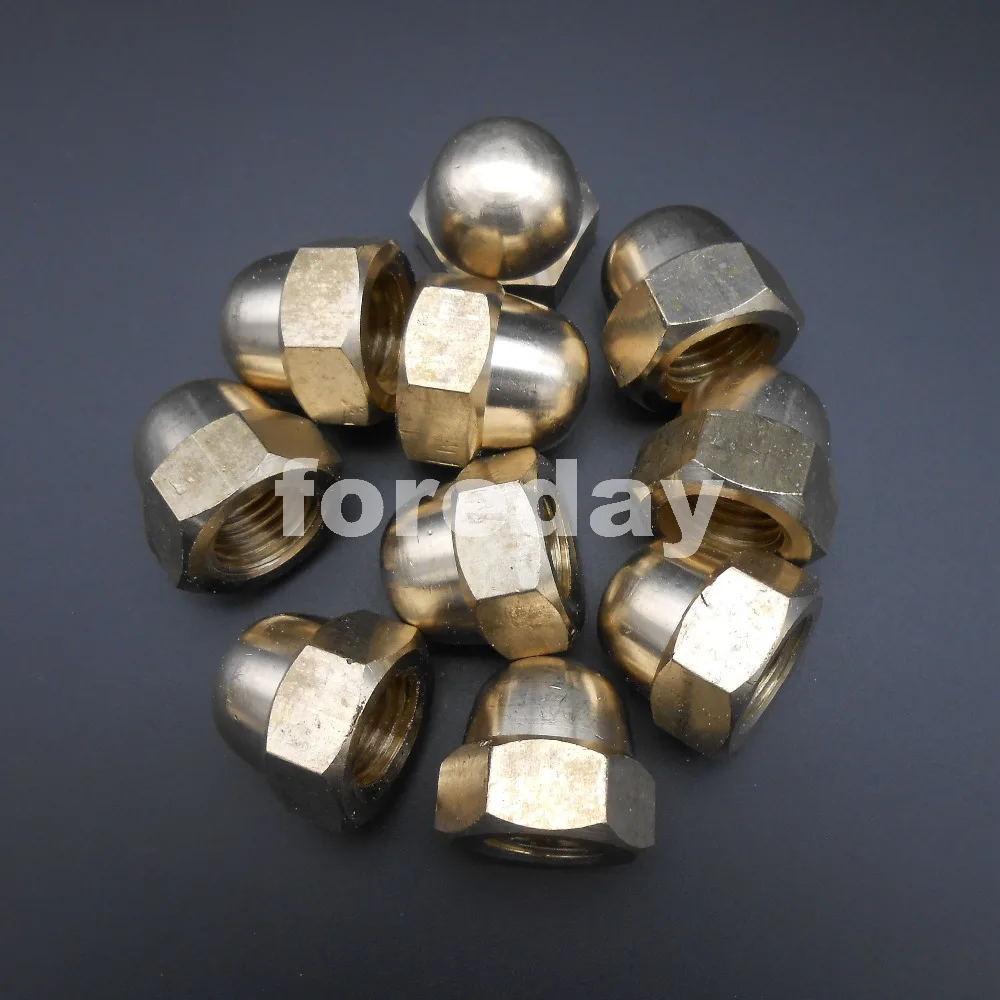 10PCS X NEW HQ M20 Brass Copper Hex Domed Nut Acorn Nuts Cap Nuts M20 20MM 10PCS/LOT HongKong Post or ePacket *BT873