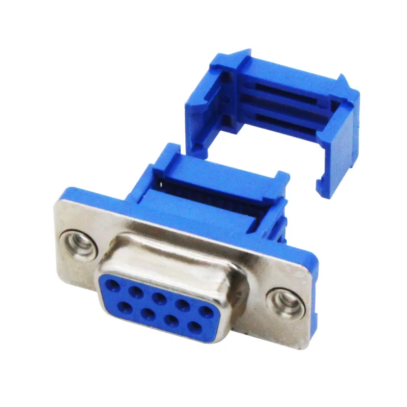 10pcs DB9 crimp type connector male female plug serial port connectors D-SUB RS232 adapter