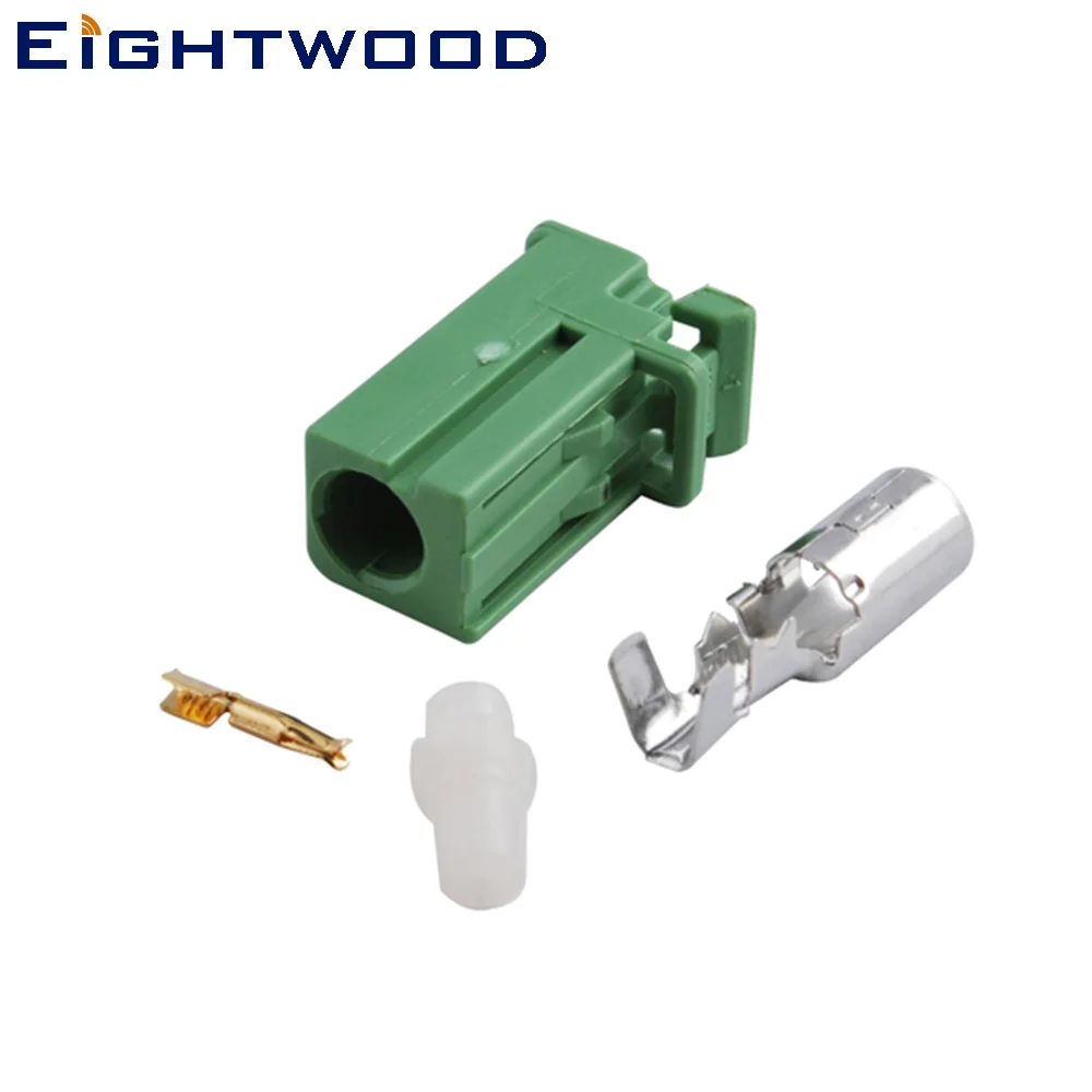 Eightwood Car Accessories Green AVIC Crimp Jack RF Coaxial Connector Adapter for HRS Pioneer Connector GPS Antenna GPS Tracker