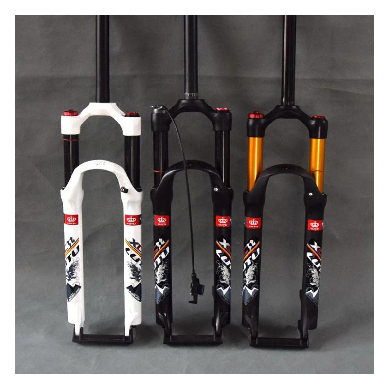 bicycle air fork 26 27.5 29 ER MTB mountain suspension fork air resilience shoulder control straight pipe Kashima inner pipe