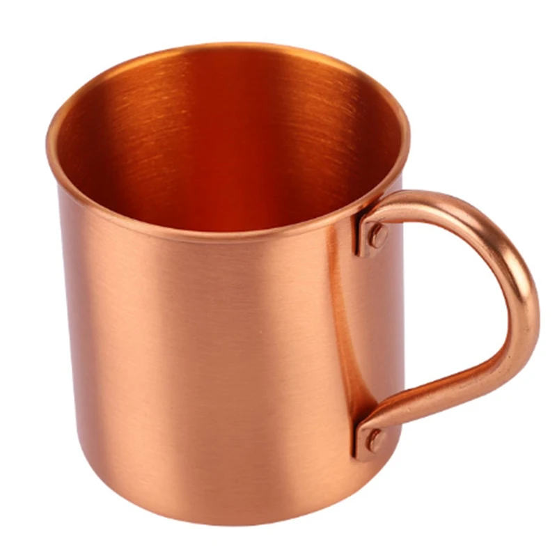 Coffee Beer Milk Water Cup Home Bar Drinkware Cool Pure Copper Moscow Mule Mug Solid Smooth Without Inside Liner For Cocktail