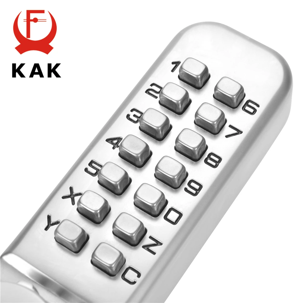 Imagem -04 - Kak-fechadura Mecânica de Liga de Zinco sem Chave Combinação Digital sem Botão de Energia Fechadura Código Fechadura para Casa Mobília Ferragem