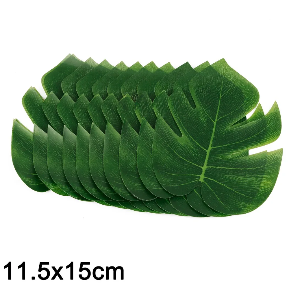 Plantes artificielles vertes, 12 pièces, cuir chevelu de tortue, Monstera Ceriman, jardin, maison, fête de mariage, décor, feuilles de palmier tropical