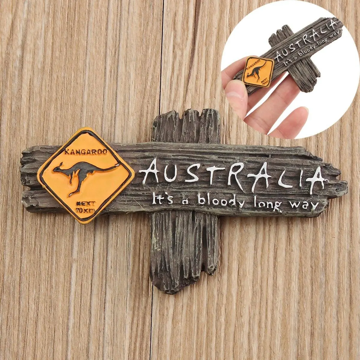 JX-LCLYL Bloody Long Way Australia Kangaroo 3D Resin Fridge Magnet Souvenir Gift