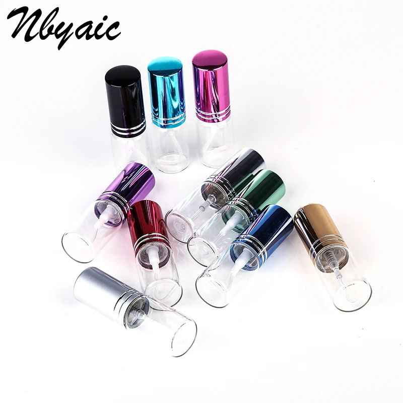 Nbyaic 1Pcs 5Ml 10Ml Reizen Draagbare Parfum Fles Spray Flessen Sample Lege Containers Verstuiver Mini Hervulbare Flessen