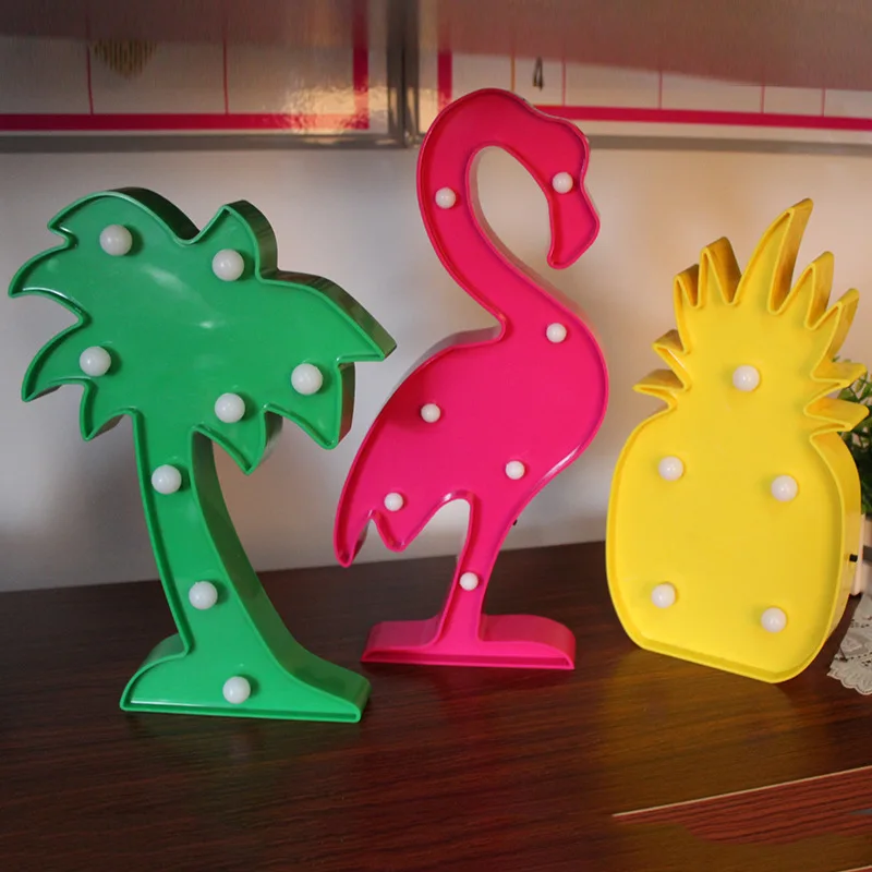 3D Night Light Pineapple Xmas tree Light 3D Lamp Decoration Light Novelty Luminaria Flamingo Cactus Nightlight For Children DIY