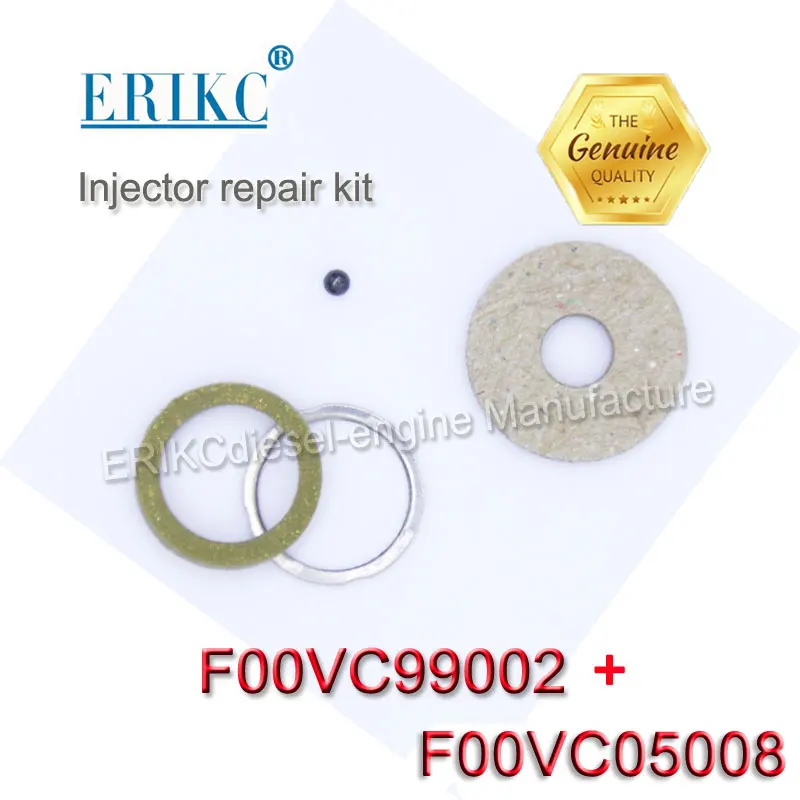 ERIKC F00VC05008 Common Rail Diesel Ceramic Ball Repair Kit F00VC99002 Fuel Injector Rebuild Kits, Ball Diameter=1.34mm