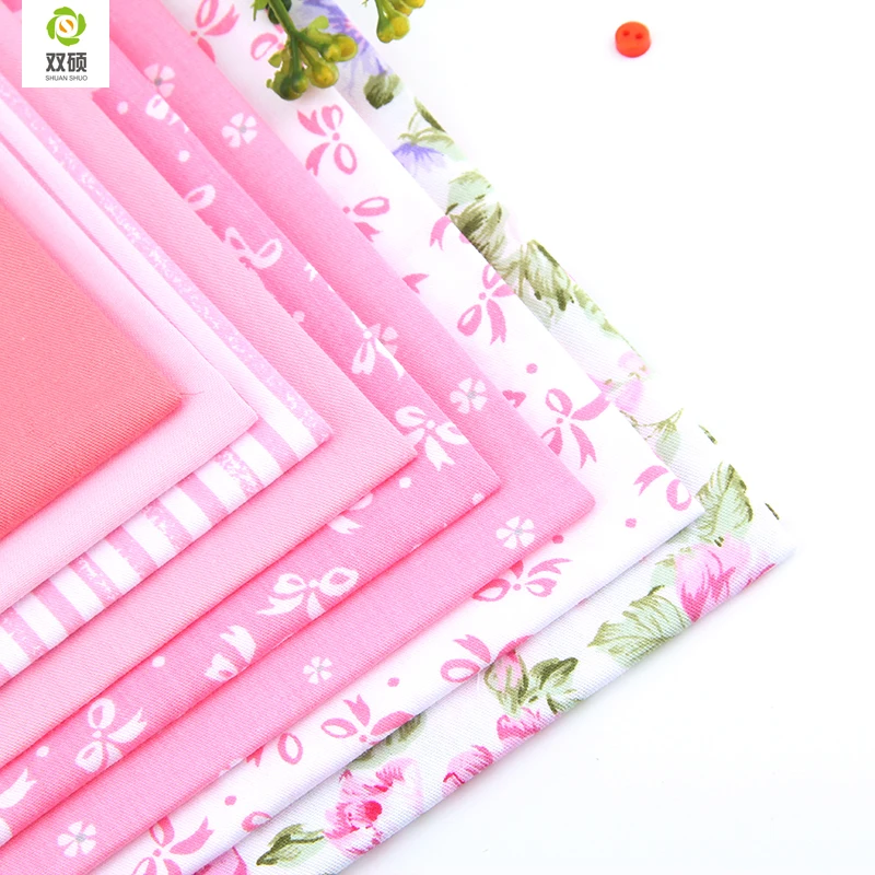 Cotton Fabric Pink Series Fabric For Patchwork Fabric Fat Quarters Bundle Sewing For Fabric 8pcs/lot 40cm*50cm A2-8-1