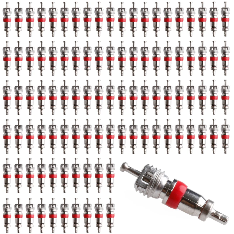 100Pcs/Set Car Truck Replacement Tire Tyre Valve Stem Core Part Car Maintenance Accessories