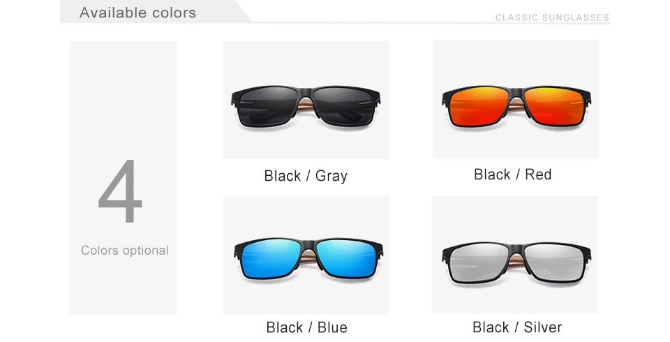 Kings even brandneues Design Aluminium Walnuss Holz hand gefertigte Sonnenbrille Männer polarisierte Brillen Zubehör Sonnenbrille für Frauen – Detail 4